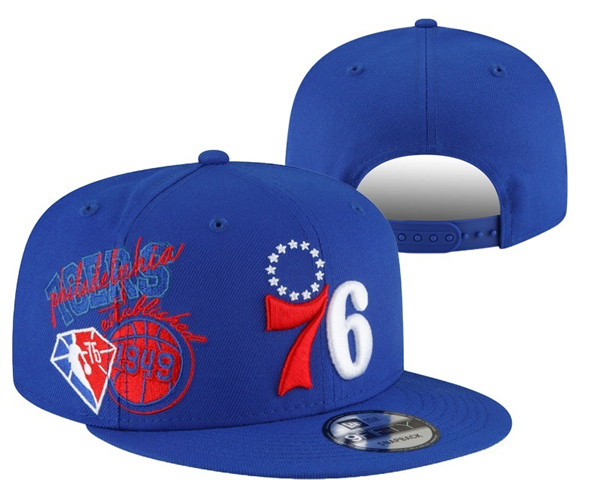 76ers Blue Snapback Hat --YD