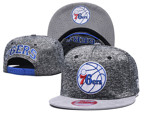 76ers Team Logo Gray Adjustable Hat TX