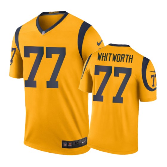 77 color rush andrew whitworthgold jersey