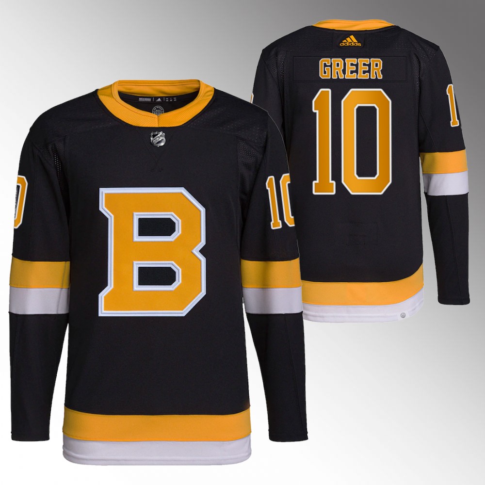A.J. Greer Boston Bruins Alternate Black Authentic Jersey Stitched