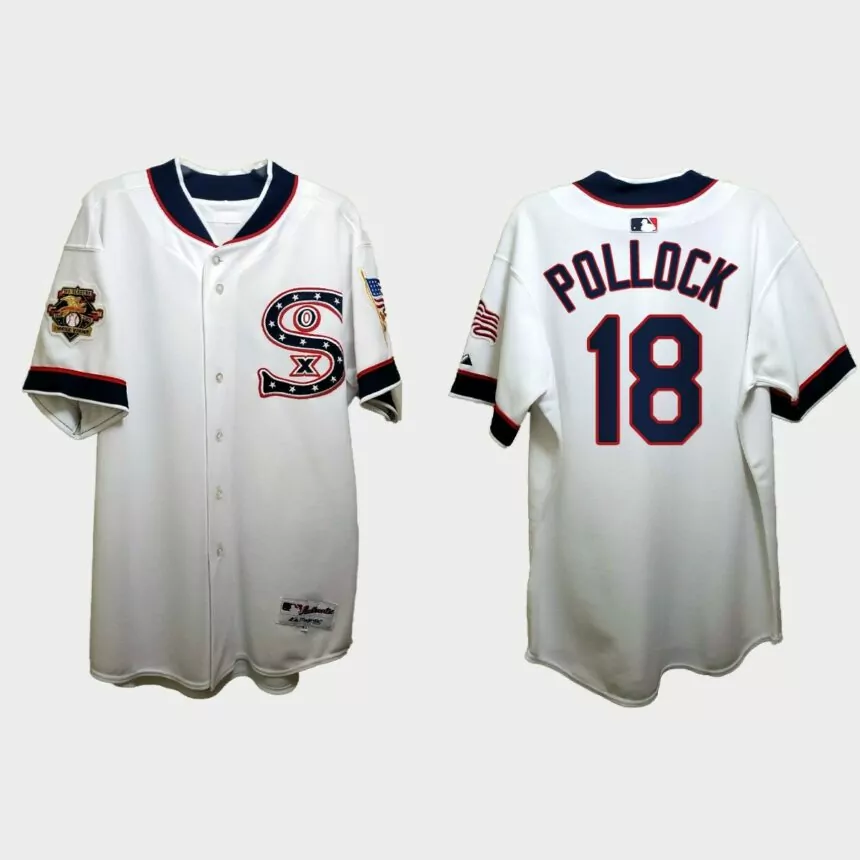 A.J. Pollock Chicago White Sox Independence Day 1917 Throwback Jersey – White