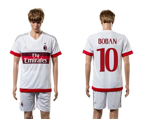 AC Milan #10 Boban Away Soccer Club Jersey