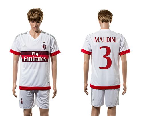 AC Milan #3 Maldini Away Soccer Club Jersey