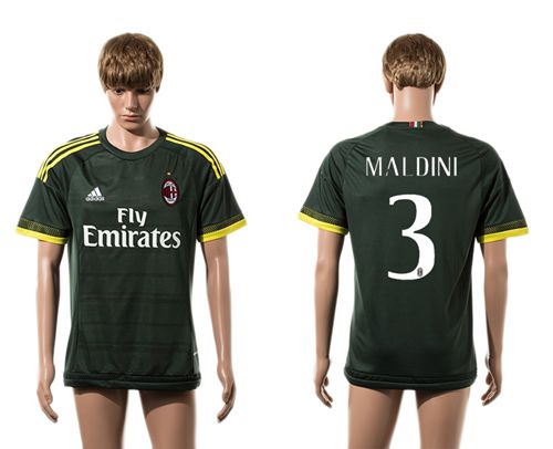 AC Milan #3 Maldini Sec Away Soccer Club Jersey