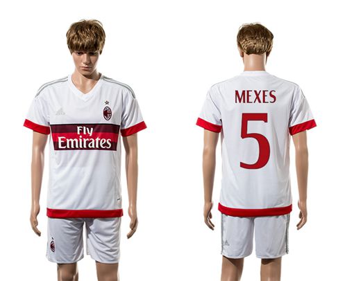 AC Milan #5 Mexes Away Soccer Club Jersey