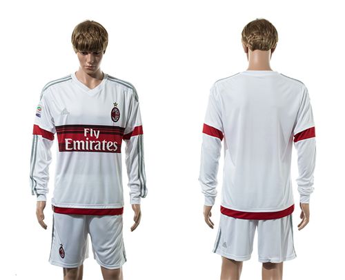 AC Milan Blank Away Long Sleeves Soccer Club Jersey