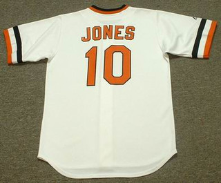 ADAM JONES Baltimore Orioles 1980's Majestic Cooperstown Throwback Jersey