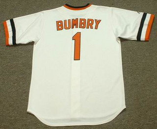 AL BUMBRY Baltimore Orioles 1983 Majestic Cooperstown Throwback Baseball Jersey