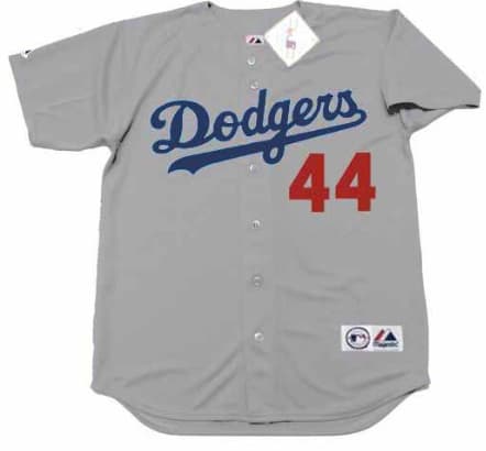 AL DOWNING Los Angeles Dodgers 1974 Away Majestic Throwback Baseball Jersey