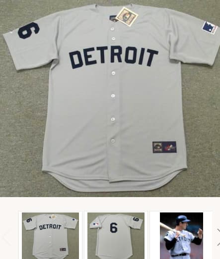 AL KALINE Detroit Tigers 1969 Away Majestic Throwback Baseball Jersey