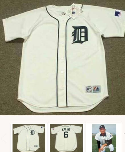 AL KALINE Detroit Tigers 1969 Home Majestic Throwback Baseball Jersey
