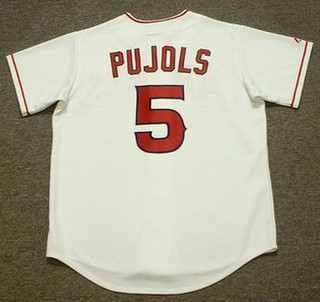 ALBERT PUJOLS Los Angeles Angels 2014 Home Majestic Throwback Baseball Jersey
