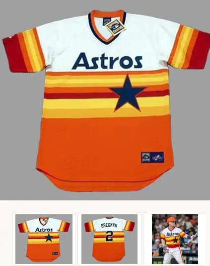 ALEX BREGMAN Houston Astros 1980's Home Majestic Throwback Baseball Jersey