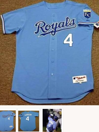 ALEX GORDON Kansas City Royals 2010 Authentic Majestic Alternate Throwback Baseball Jersey