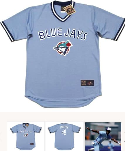 ALFREDO GRIFFIN Toronto Blue Jays 1982 Majestic Cooperstown Away Baseball Jersey