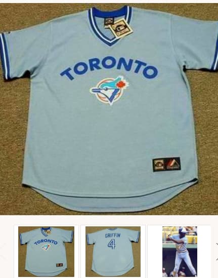 ALFREDO GRIFFIN Toronto Blue Jays Majestic Cooperstown Throwback Baseball Jersey