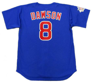 ANDRE DAWSON Chicago Cubs Majestic Alternate Throwback Baseball Jersey