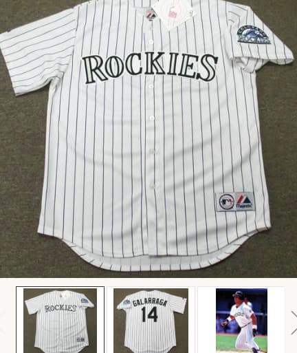 ANDRES GALARRAGA Colorado Rockies 1996 Majestic Throwback Home Baseball Jersey