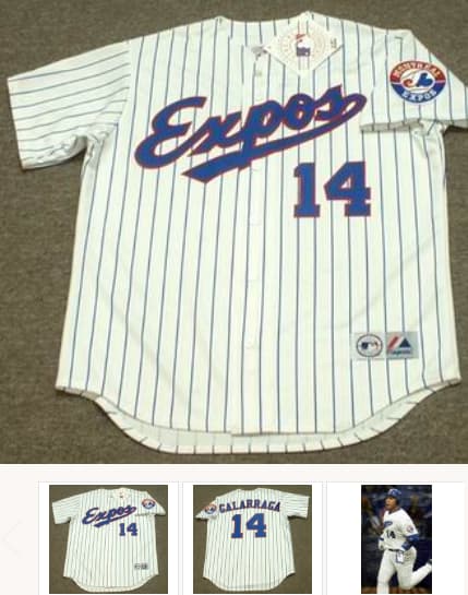 ANDRES GALARRAGA Montreal Expos 2002 Home Majestic Throwback Baseball Jersey