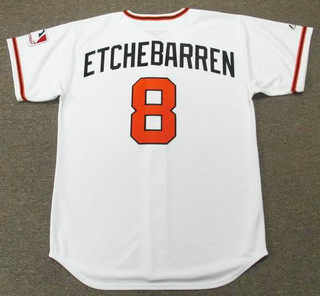 ANDY ETCHEBARREN Baltimore Orioles 1969 Majestic Cooperstown Home Baseball Jersey