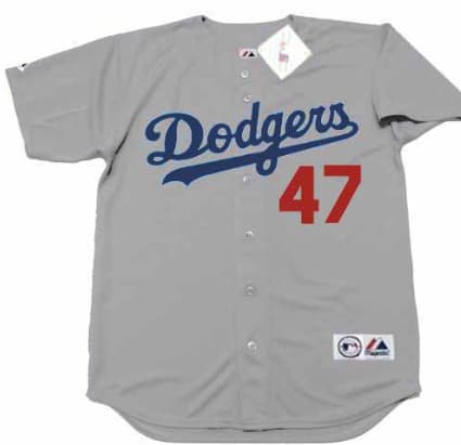 ANDY MESSERSMITH Los Angeles Dodgers 1974 Away Majestic Throwback Baseball Jersey