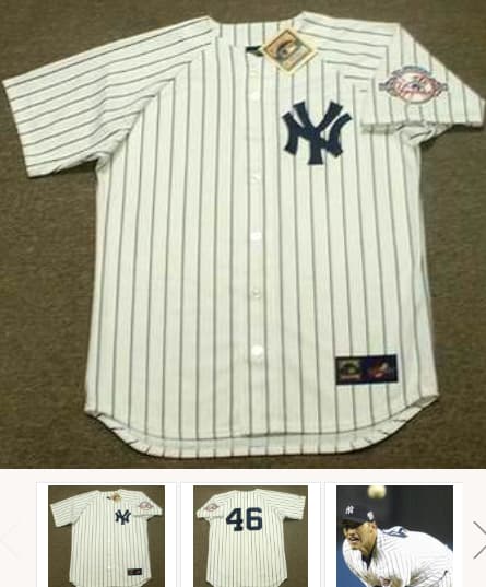 ANDY PETTITTE New York Yankees 2003 Home Majestic Throwback Baseball Jersey