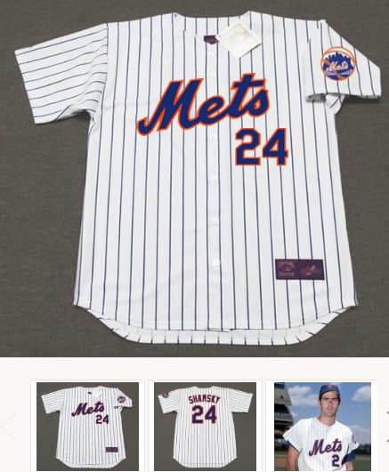 ART SHAMSKY New York Mets 1969 Home Majestic Baseball Throwback Jersey