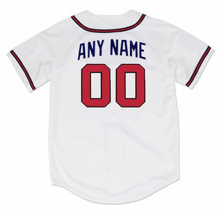 ATLANTA BRAVES 1990's Home Majestic Throwback Jersey Customized  Any Name & Numbers