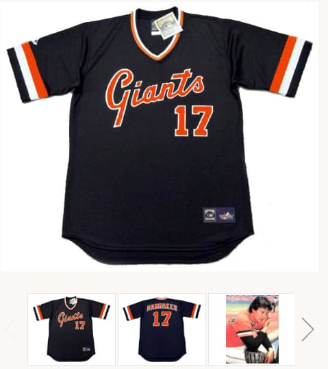 ATLEE HAMMAKER San Francisco Giants 1982 Majestic Cooperstown Away Baseball Jersey