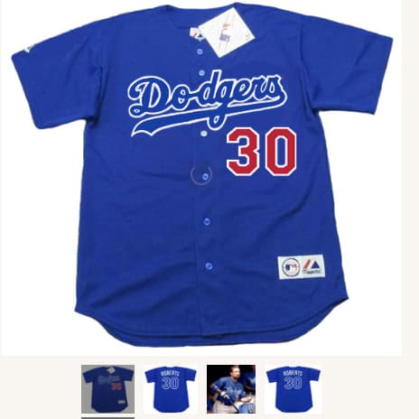AVE ROBERTS Los Angeles Dodgers 2003 Majestic Baseball Throwback Jersey