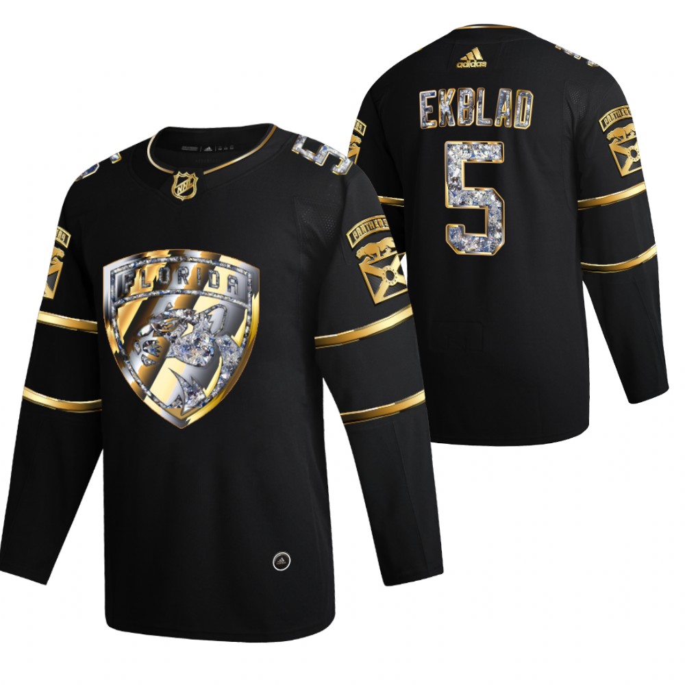 Aaron Ekblad Panthers #5 Black Diamond Edition 2022 Stanley Cup Playoffs Jersey