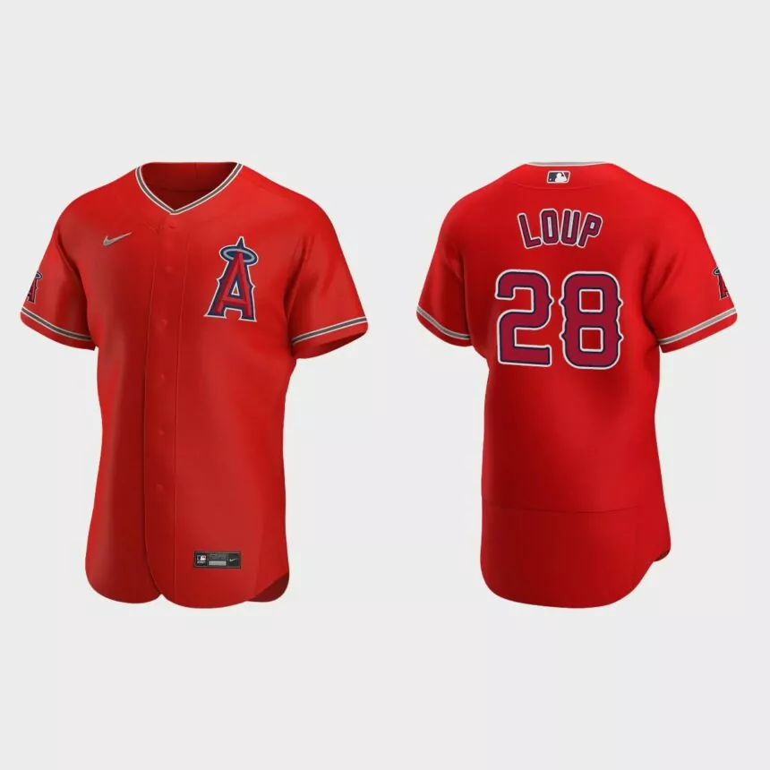 Aaron Loup Los Angeles Angels Authentic Alternate Jersey – Red