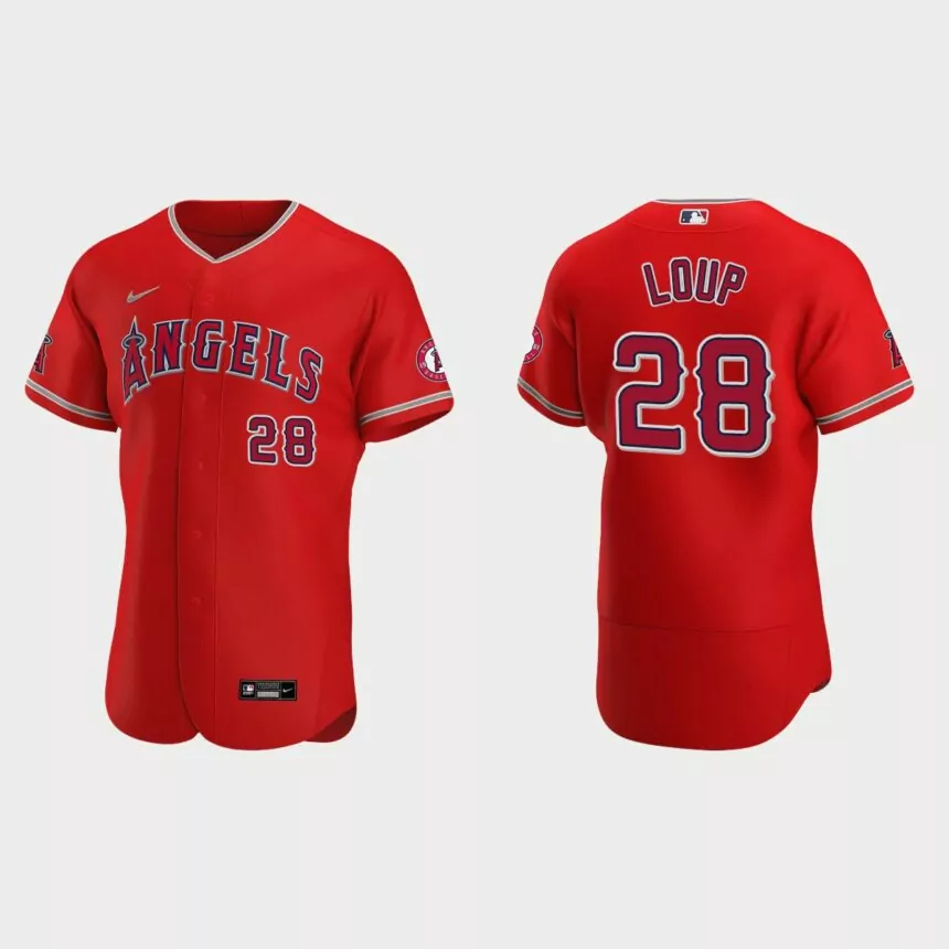 Aaron Loup Los Angeles Angels Authentic Jersey – Red