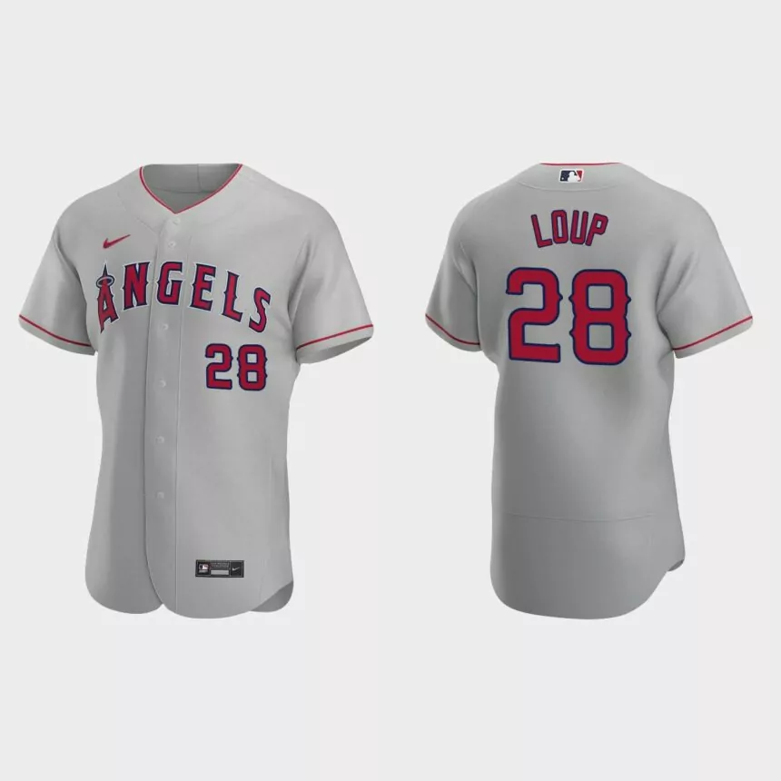 Aaron Loup Los Angeles Angels Authentic Road Jersey – Gray