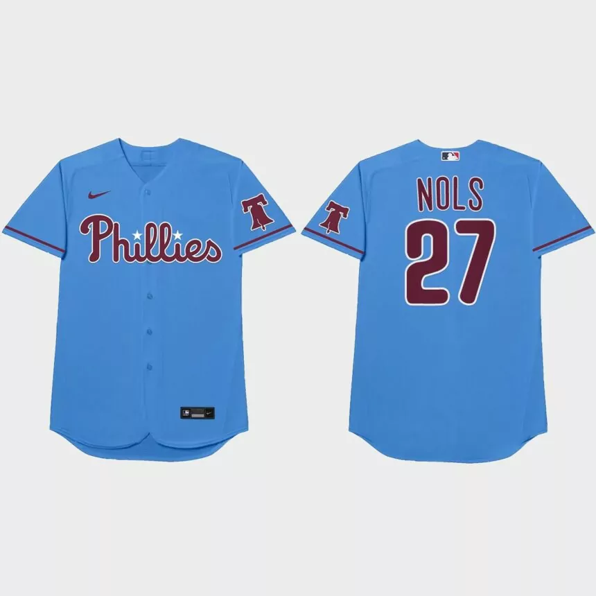 Aaron Nola 2021 Players’ Weekend Nols Nickname Jersey – Blue