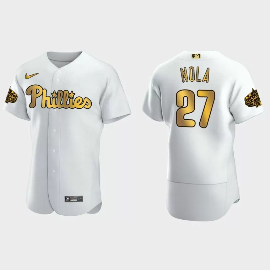Aaron Nola Philadelphia Phillies 2022 MLB All-Star Game Jersey – White Gold
