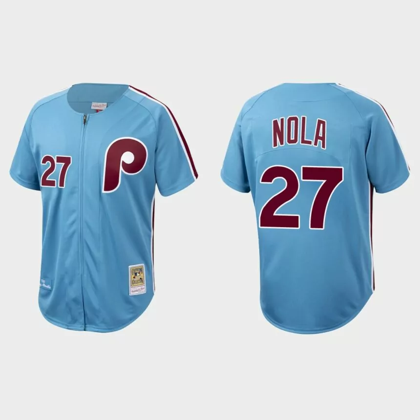 Aaron Nola Philadelphia Phillies Authentic Cooperstown Collection Jersey – Light Blue