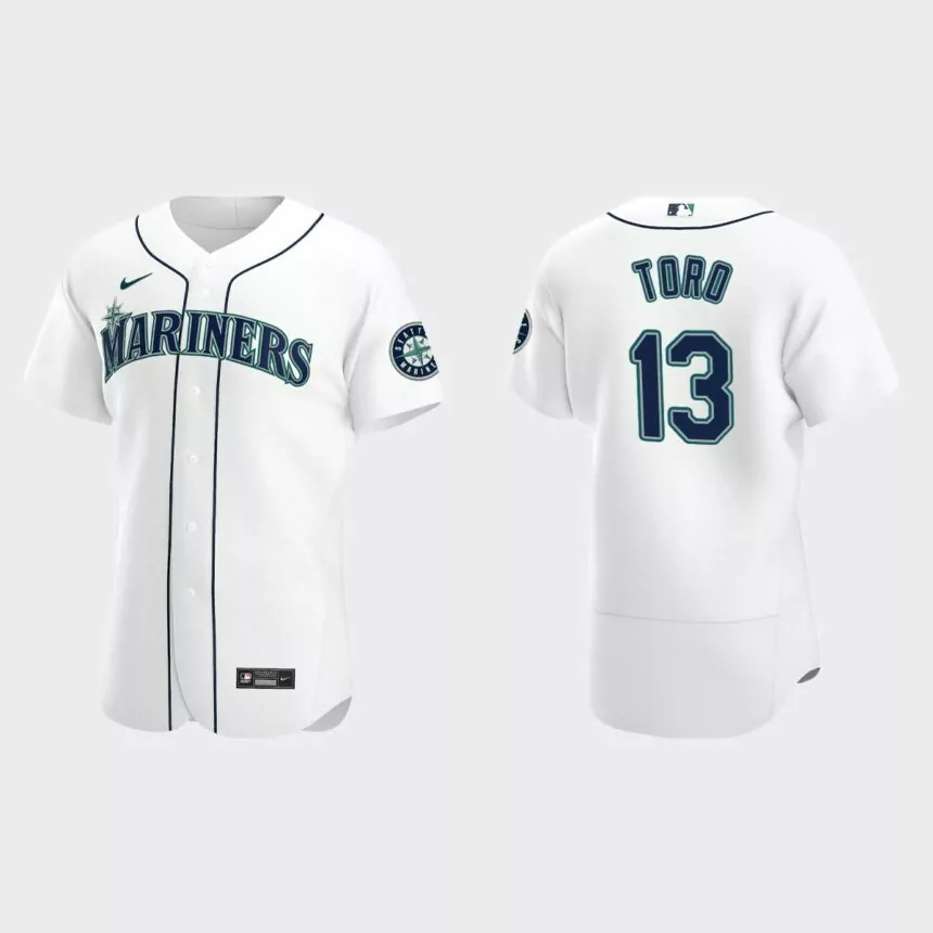 Abraham Toro Seattle Mariners Authentic Home Jersey – White