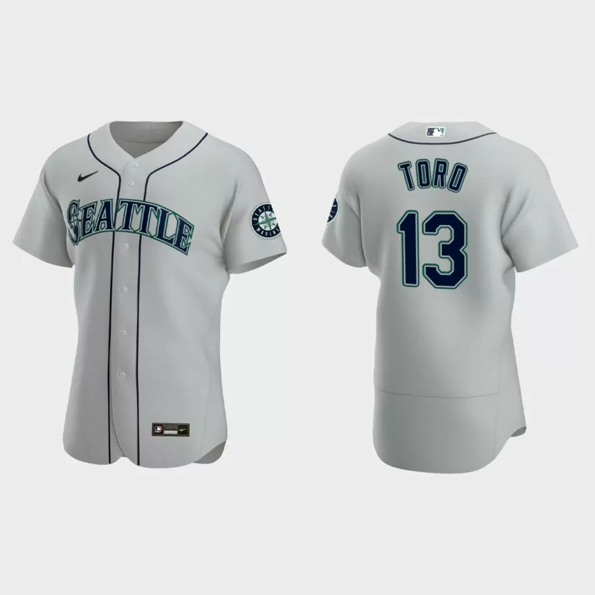 Abraham Toro Seattle Mariners Authentic Jersey – Gray
