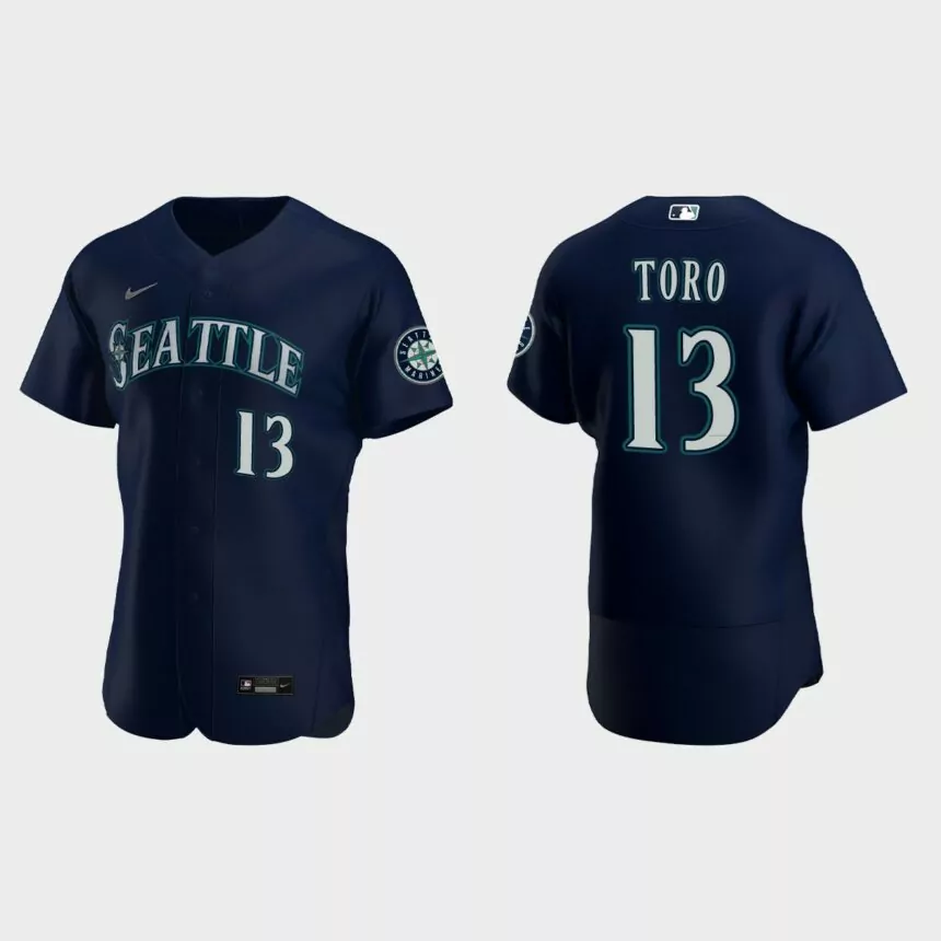 Abraham Toro Seattle Mariners Authentic Jersey – Navy