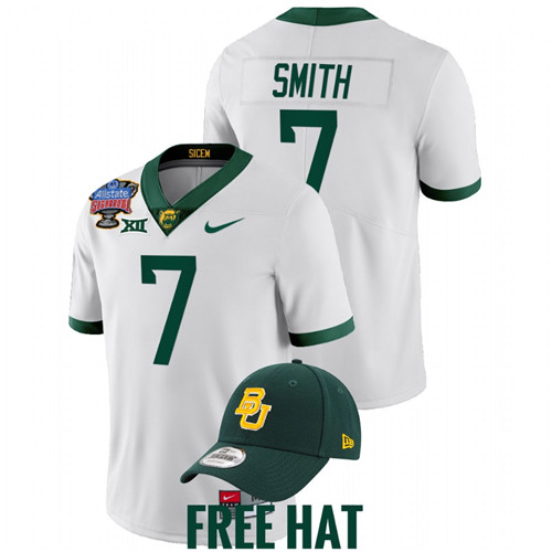 Abram Smith Baylor Bears White 2022 Sugar Bowl College Football Playoff Jersey
