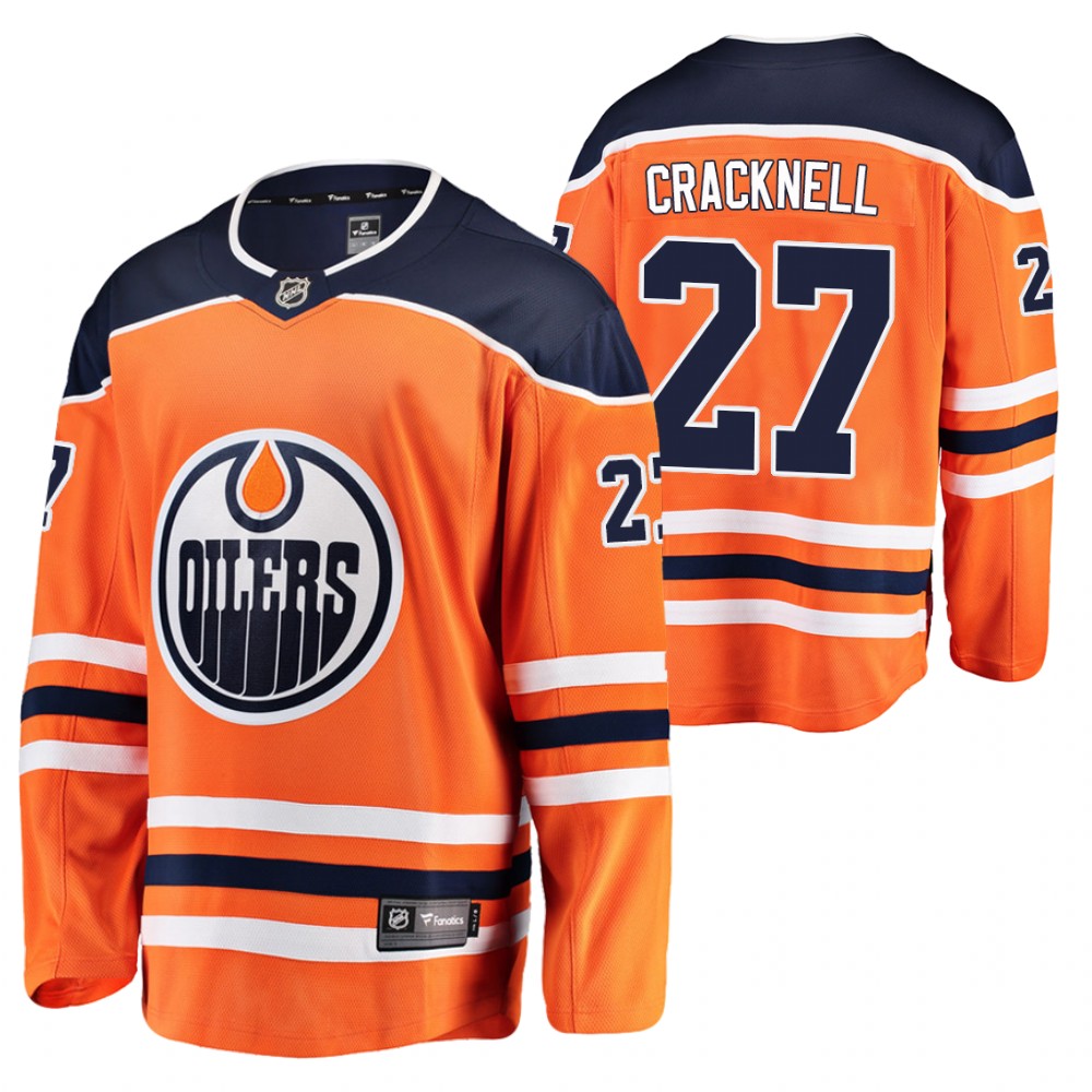 Adam Cracknell Edmonton Oilers Home 2020 Orange Breakaway Player Jersey