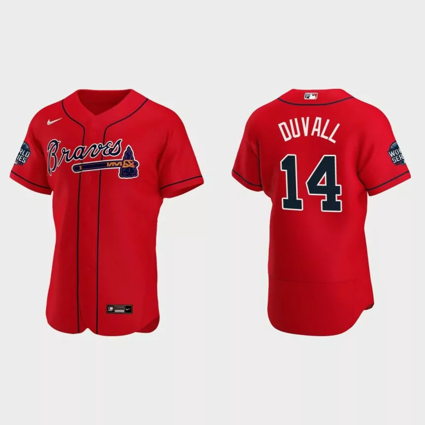 Adam Duvall Atlanta Braves 2021 World Series Authentic Jersey – Red