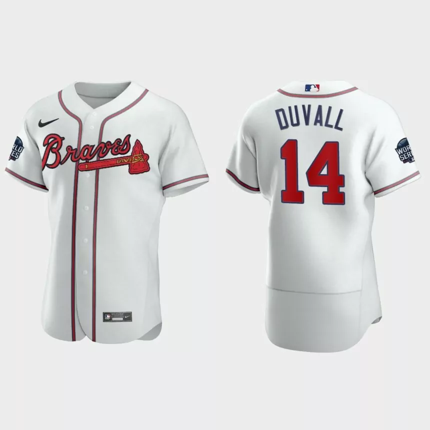Adam Duvall Atlanta Braves 2021 World Series Authentic Jersey – White