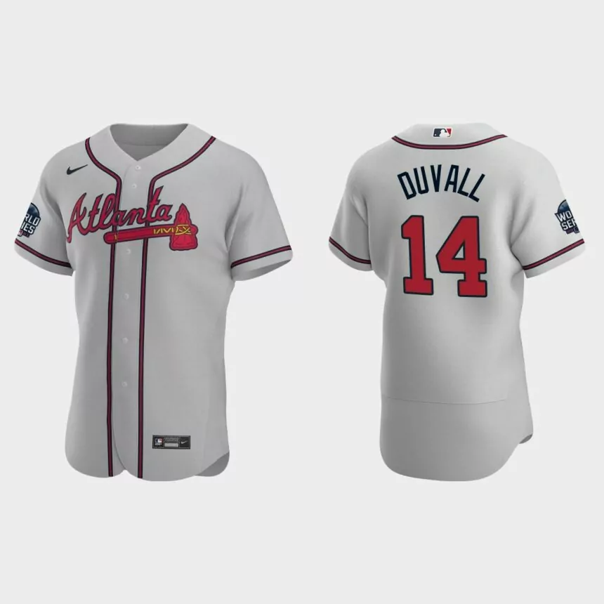 Adam Duvall Atlanta Braves 2021 World Series Jersey – Gray