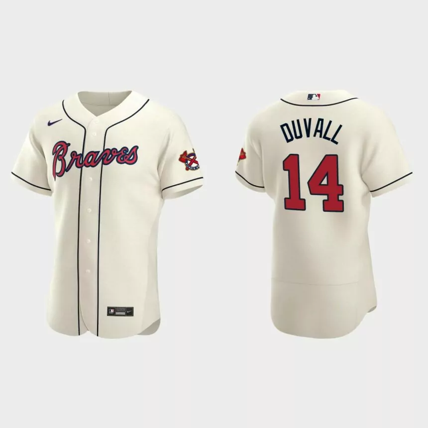 Adam Duvall Atlanta Braves Authentic Alternate Jersey – Cream