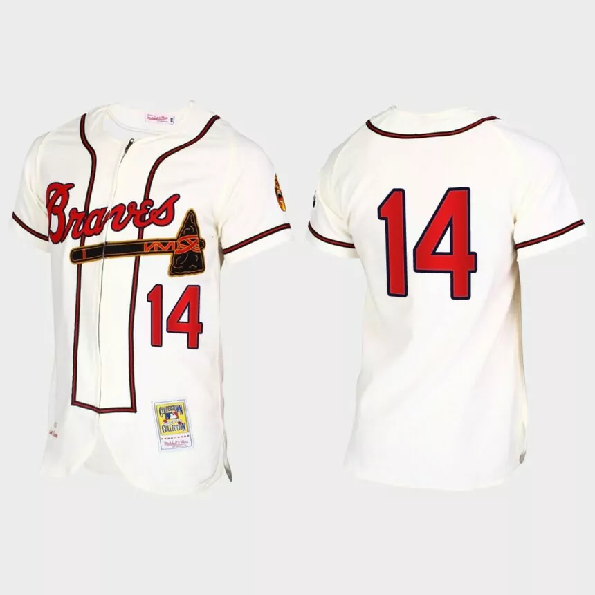 Adam Duvall Atlanta Braves Throwback Jersey – Cream