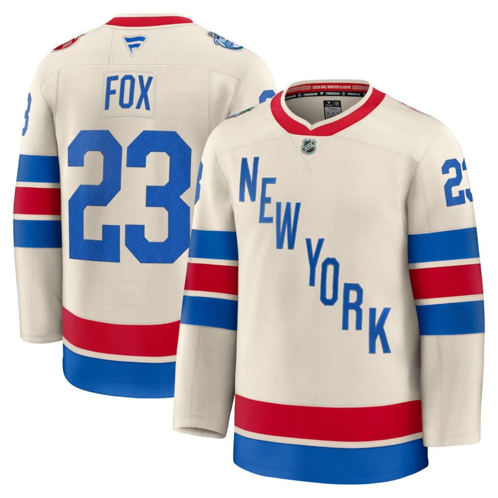 Adam Fox New York Rangers Fanatics  2026 NHL Winter Classic Premium Jersey - Beige