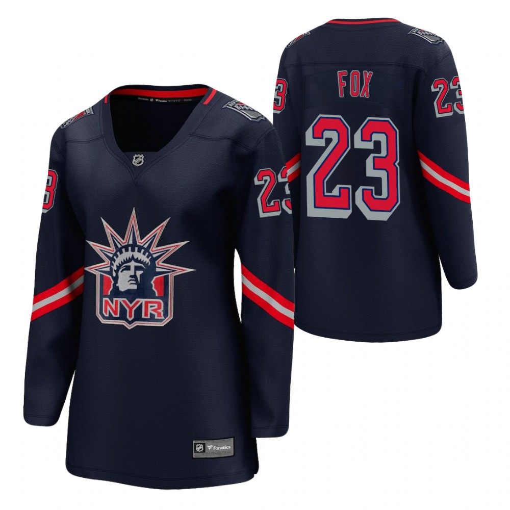 Adam Fox New York Rangers Reverse Retro Blue Women's Jersey Special Edition