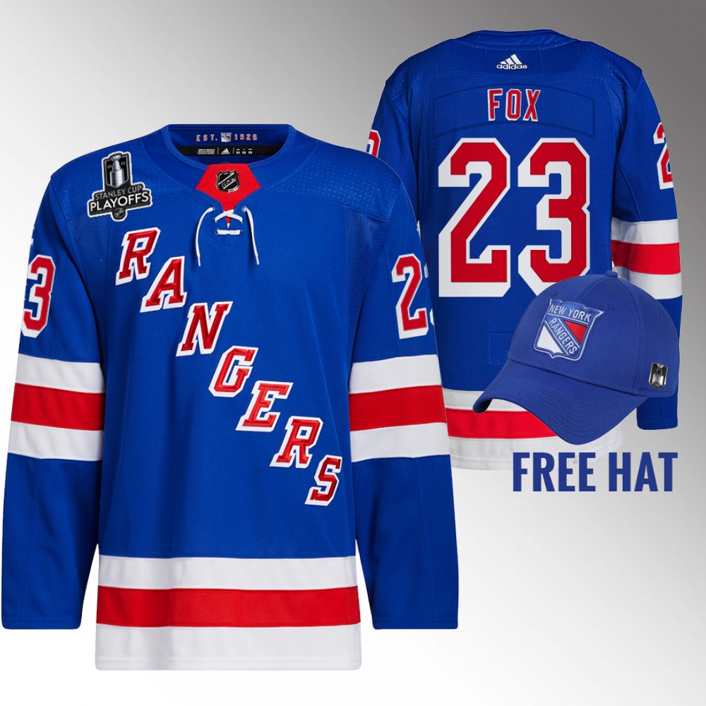 Adam Fox New York Rangers Royal 2022 Metropolitan Division Champions Authentic Jersey